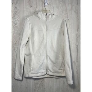 The North Face Women's Full Zip Khumbu Fleece Jacket Size L Gray White